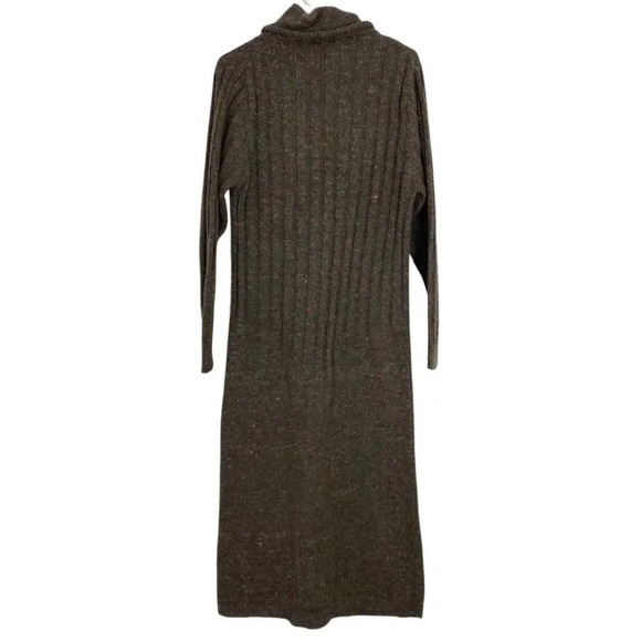 Vintage 80s Geraldine Peterson Long Cowlneck Sweater Dress Women Small Maxi Midi - Picture 2 of 11